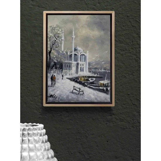 Snowy Silence in Ortaköy Oil Painting