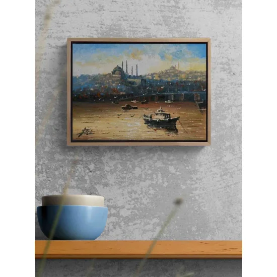Galata Bridge and the New Mosque Oil Painting