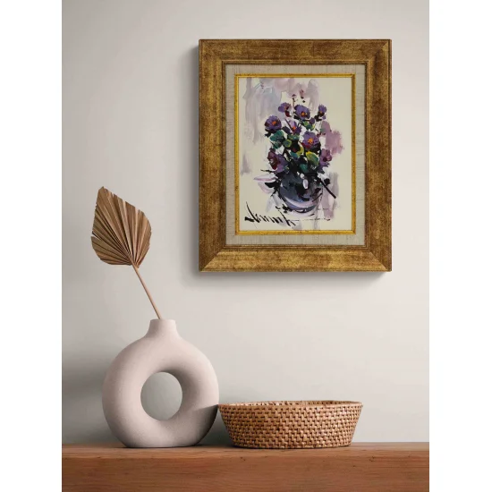 Purple Flowers Oil Painting
