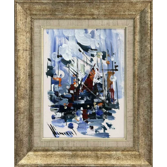 Mavi Serenad Yağlı Boya Tablosu