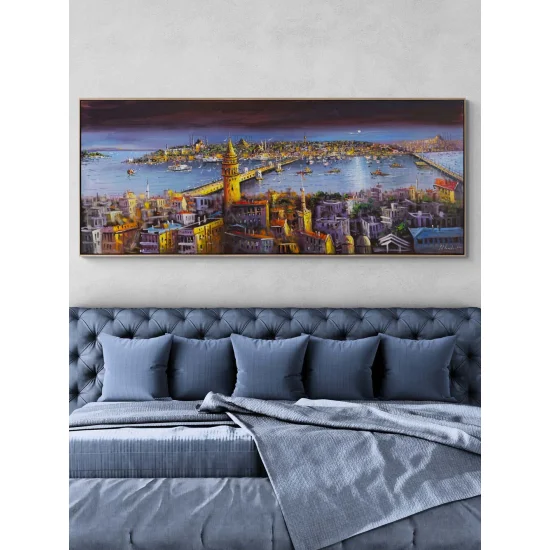 İstanbul Boğazın Işığı Yağlı Boya Tablosu