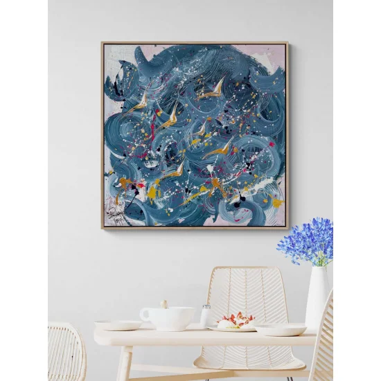 Mavi Bulutların Şarkısı Yağlı Boya Tablosu