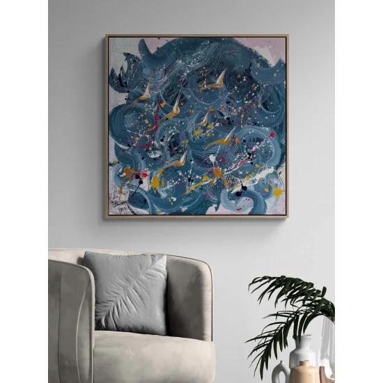 Mavi Bulutların Şarkısı Yağlı Boya Tablosu