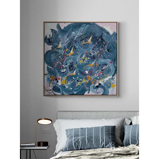 Mavi Bulutların Şarkısı Yağlı Boya Tablosu