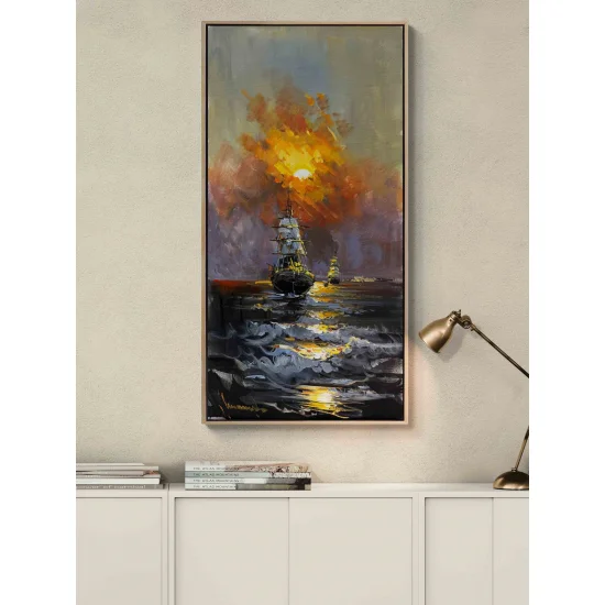 Yelkenlilerin Dansı Yağlı Boya Tablosu