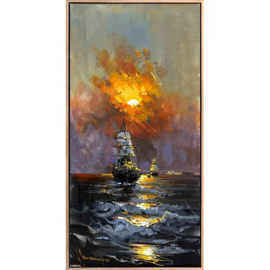 Yelkenlilerin Dansı Yağlı Boya Tablosu