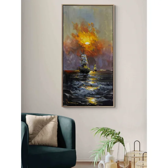 Yelkenlilerin Dansı Yağlı Boya Tablosu