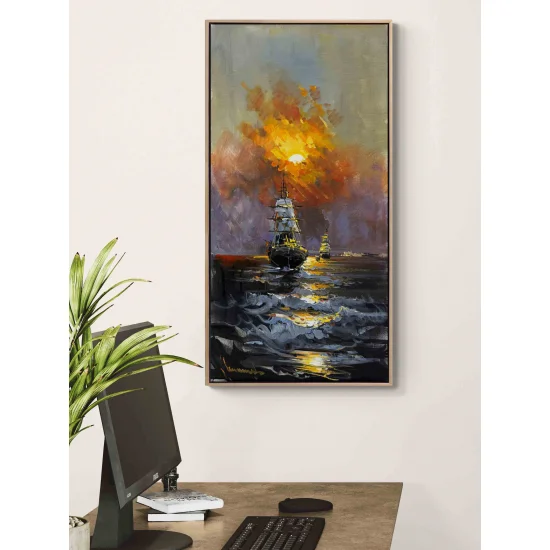 Yelkenlilerin Dansı Yağlı Boya Tablosu