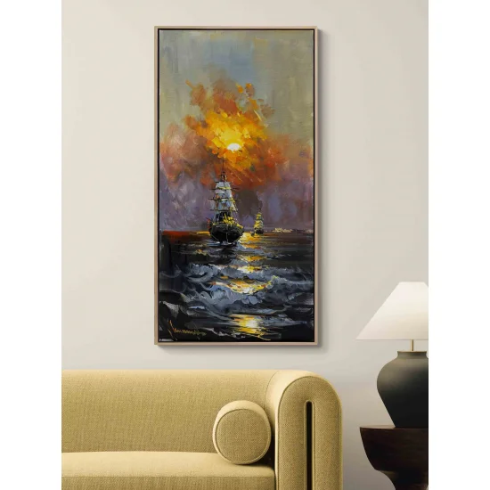 Yelkenlilerin Dansı Yağlı Boya Tablosu