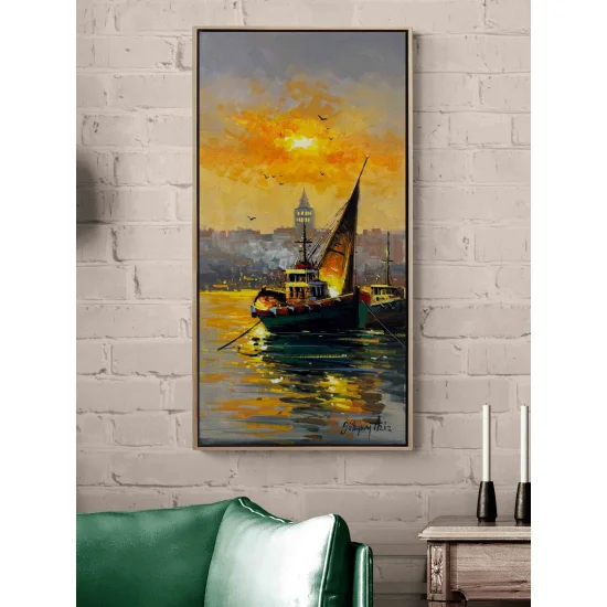 Günbatımının Sessiz Tanıkları Yağlı Boya Tablosu