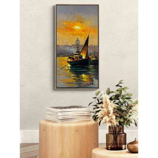 Günbatımının Sessiz Tanıkları Yağlı Boya Tablosu