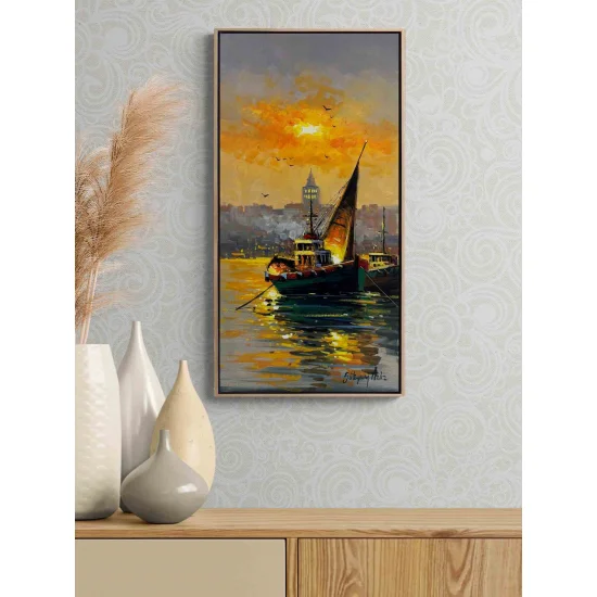 Günbatımının Sessiz Tanıkları Yağlı Boya Tablosu