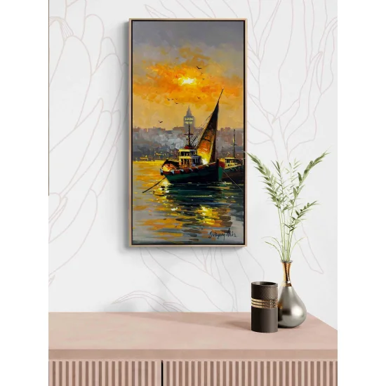 Günbatımının Sessiz Tanıkları Yağlı Boya Tablosu