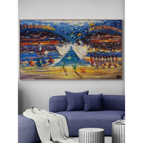 Aynı Denizde İstanbul Yağlı Boya Tablosu