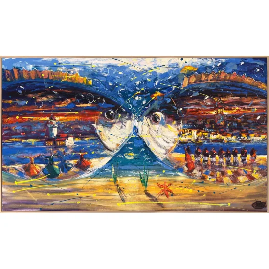 Aynı Denizde İstanbul Yağlı Boya Tablosu