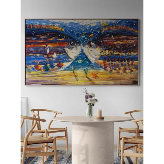 Aynı Denizde İstanbul Yağlı Boya Tablosu