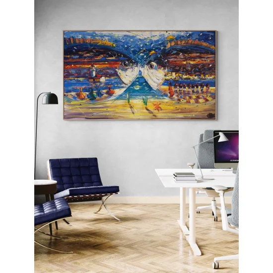 Aynı Denizde İstanbul Yağlı Boya Tablosu