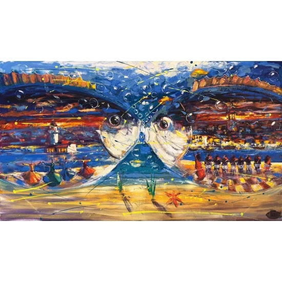 Aynı Denizde İstanbul Yağlı Boya Tablosu