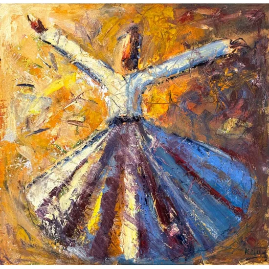 Sessiz İlahi Vakti Yağlı Boya Tablosu