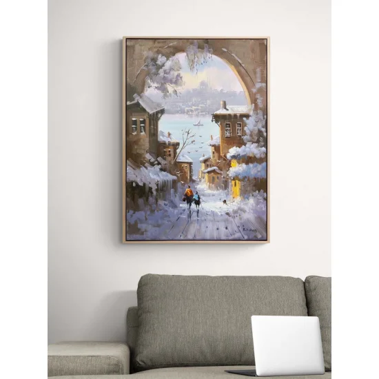 Kışın Açtığı Kapı Yağlı Boya Tablosu