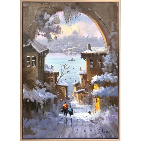 Kışın Açtığı Kapı Yağlı Boya Tablosu