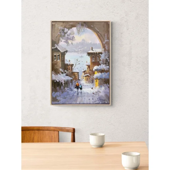 Kışın Açtığı Kapı Yağlı Boya Tablosu