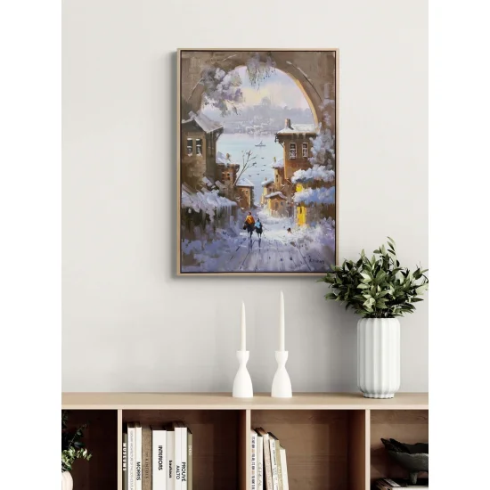 Kışın Açtığı Kapı Yağlı Boya Tablosu