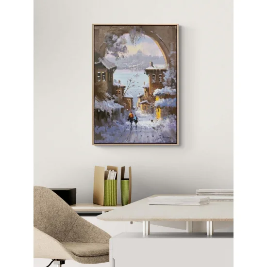 Kışın Açtığı Kapı Yağlı Boya Tablosu