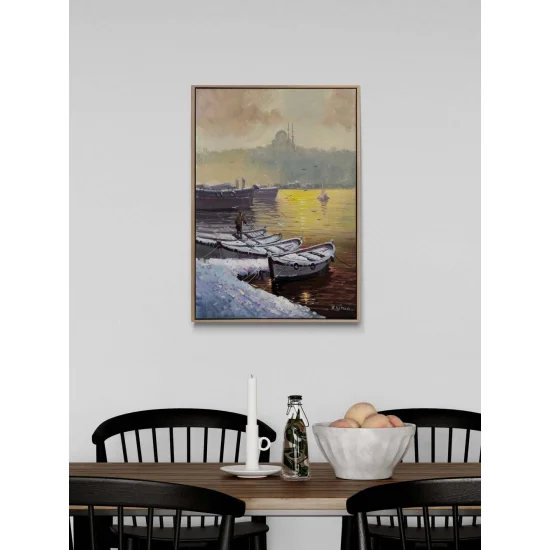 The Bosphorus Under Snow Oil Painting