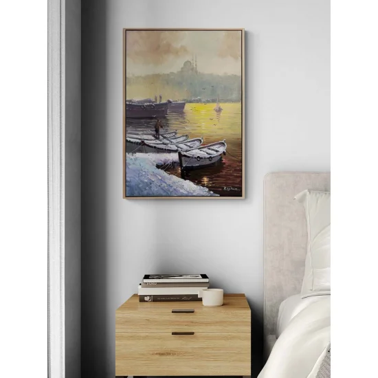 The Bosphorus Under Snow Oil Painting