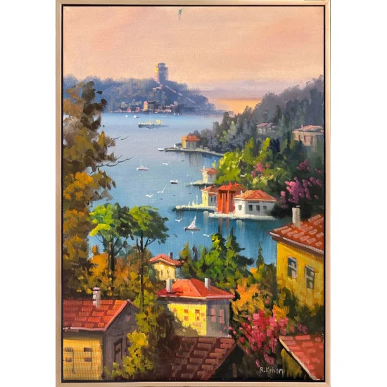 Among the Waterfront Mansions Oil Painting