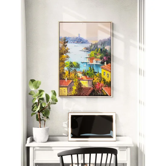 Among the Waterfront Mansions Oil Painting