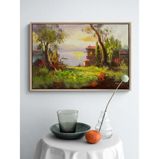 Istanbul’s Green Shores Oil Painting