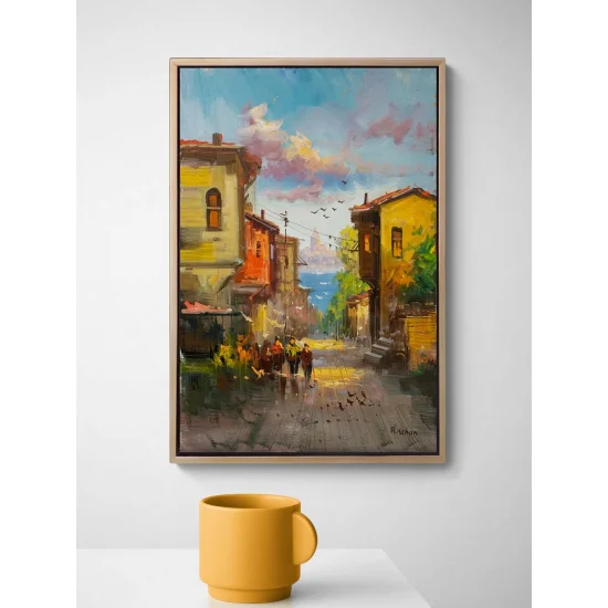 Boğazda Sessiz Bir Gün Yağlı Boya Tablosu