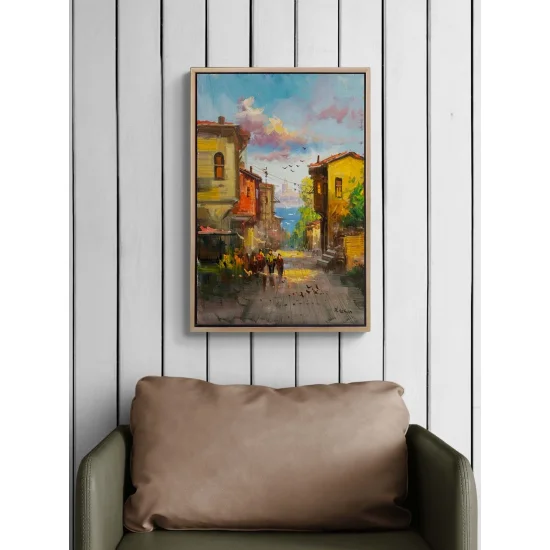 Boğazda Sessiz Bir Gün Yağlı Boya Tablosu