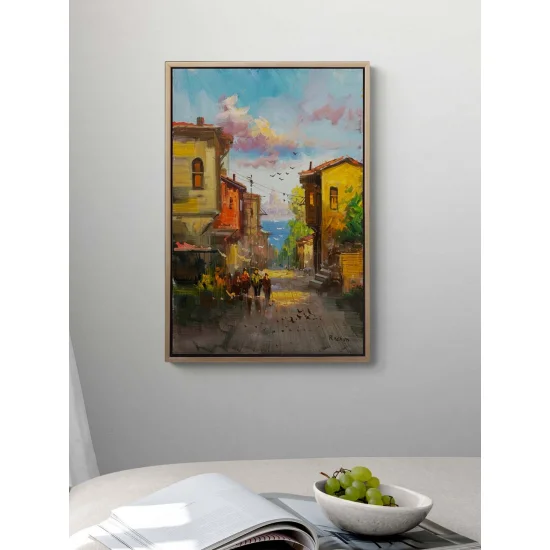 Boğazda Sessiz Bir Gün Yağlı Boya Tablosu