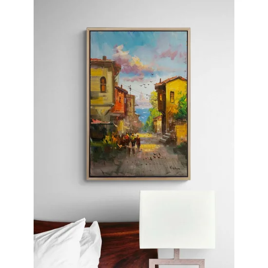 Boğazda Sessiz Bir Gün Yağlı Boya Tablosu