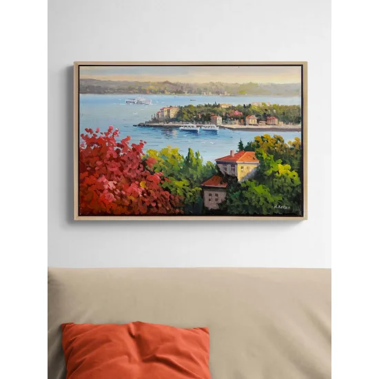 Houses Facing Tranquility Oil Painting