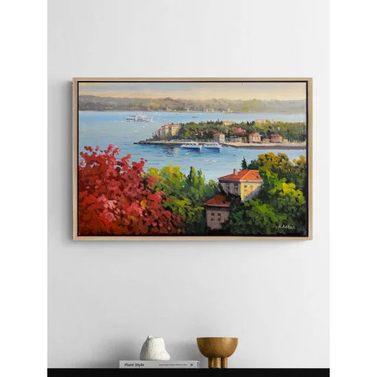 Houses Facing Tranquility Oil Painting