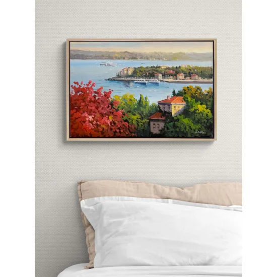 Houses Facing Tranquility Oil Painting