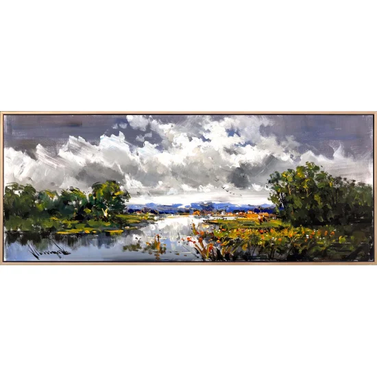 Light Behind the Clouds Oil Painting