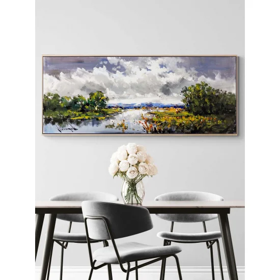 Light Behind the Clouds Oil Painting