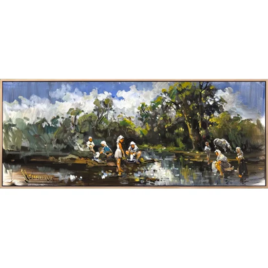 By the Riverbank Oil Painting