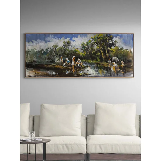 By the Riverbank Oil Painting