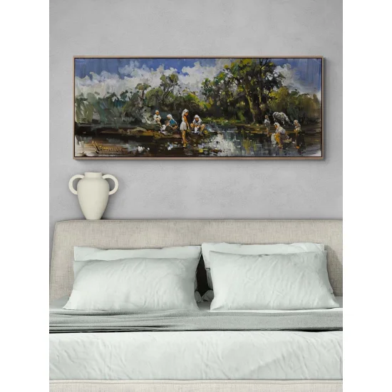 By the Riverbank Oil Painting