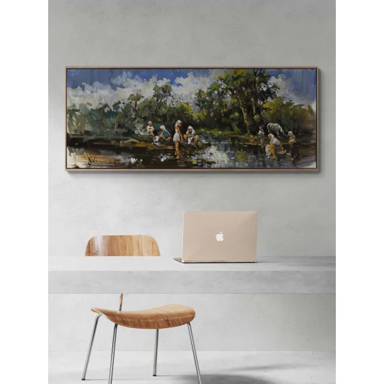 By the Riverbank Oil Painting