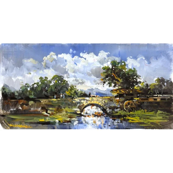 A Day Within the Green Oil Painting