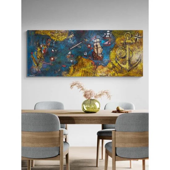 Piri Reis Hatırası Yağlı Boya Tablosu