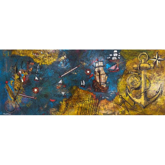 Piri Reis Hatırası Yağlı Boya Tablosu