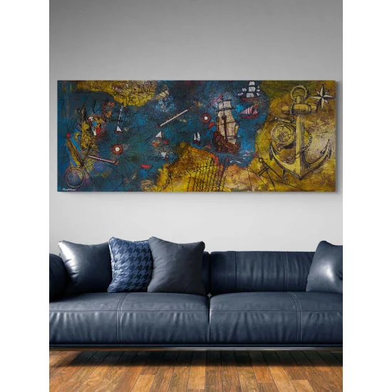 Piri Reis Hatırası Yağlı Boya Tablosu